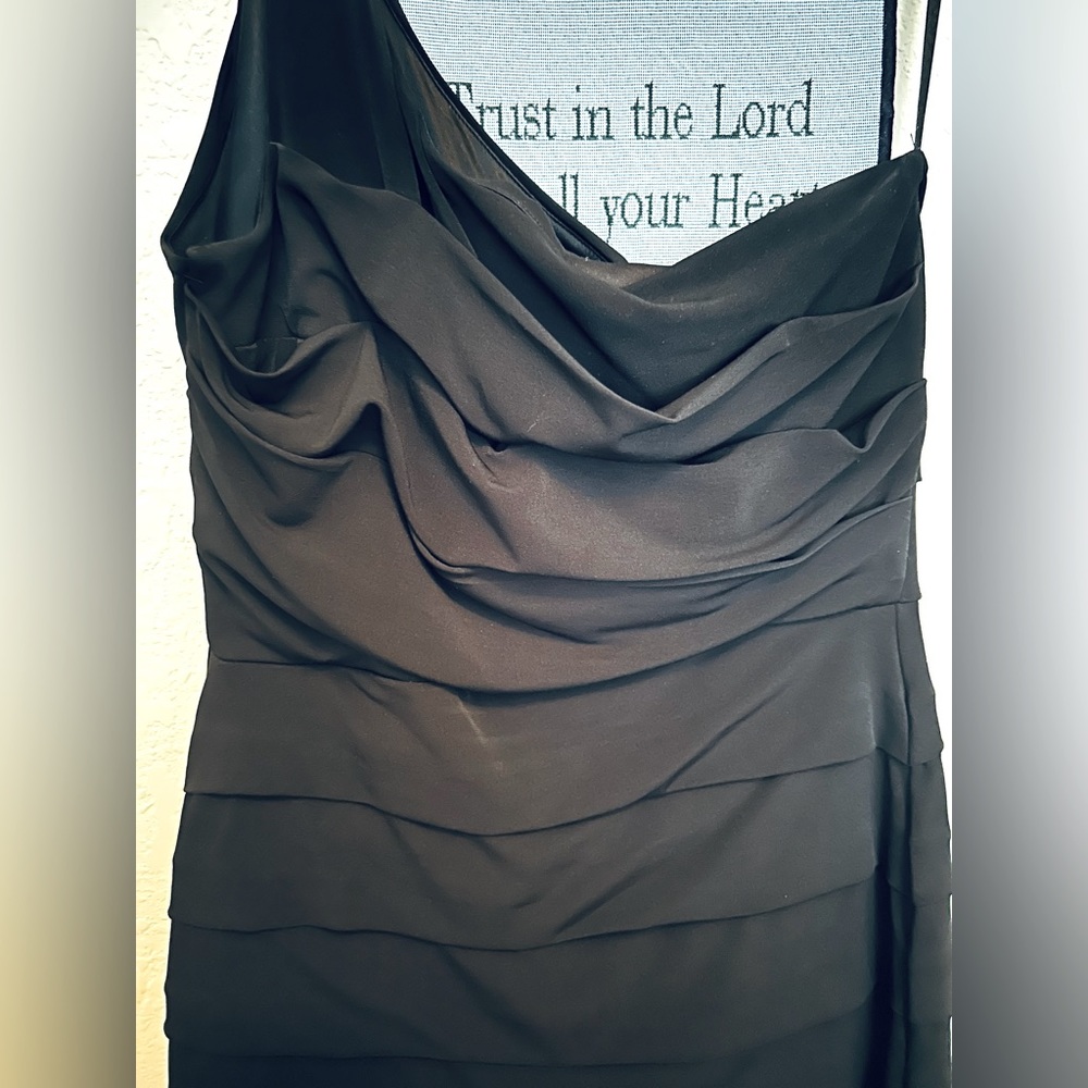 Black shoulder dress